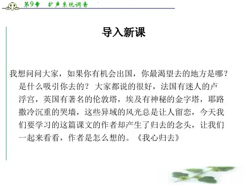 苏教必修一课件：第三专题《我心归去 》(共41张PPT)