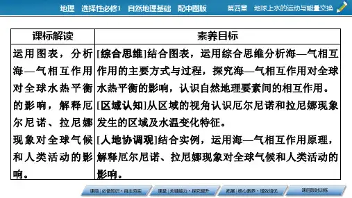 2021-2022学年新教材地理中图版选择性必修1课件：第4章 第3节 海—气相互作用及其影响