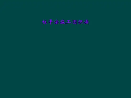 柱平法施工图识读