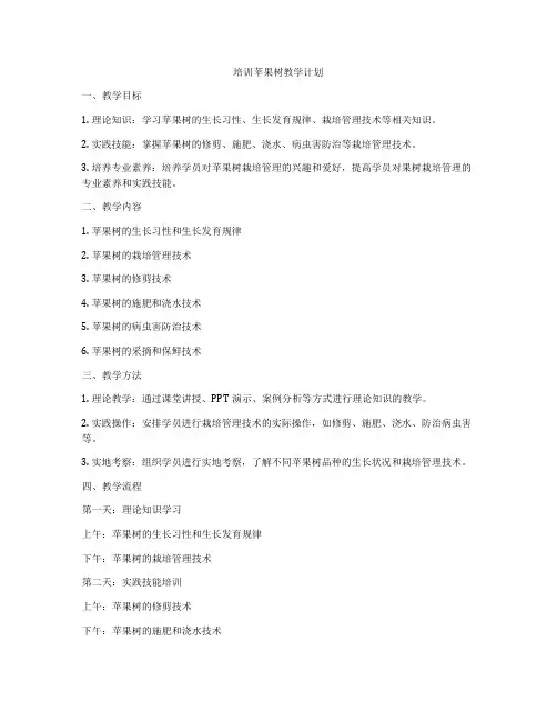 培训苹果树教学计划