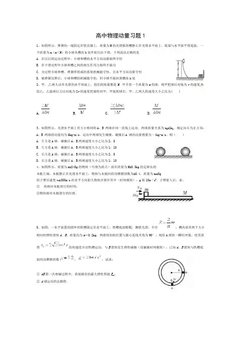 高中物理动量习题