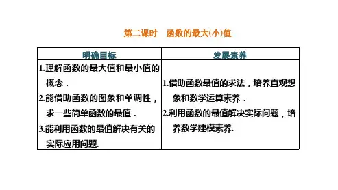高中数学必修一(人教版)《3.2.1 第二课时 函数的最大(小)值》课件