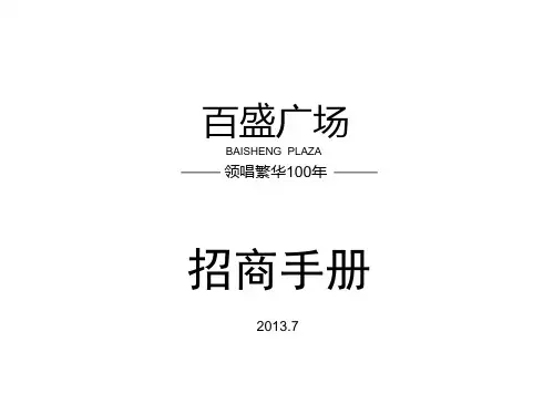 百盛招商手册