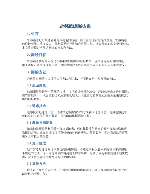 岩溶隧道测绘方案