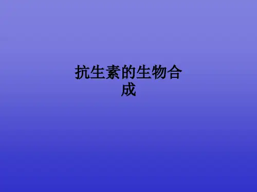 抗生素的生物合成ppt课件