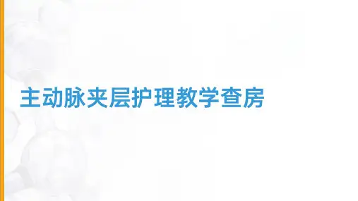 主动脉夹层教学查房