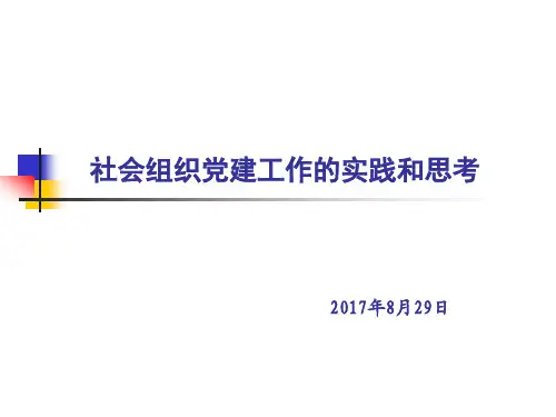 社会组织党建的实践和思考