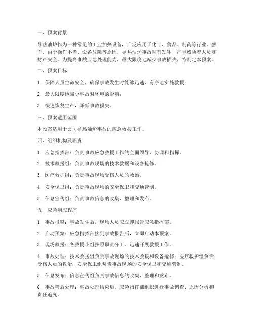 导热油炉事故应急救援预案