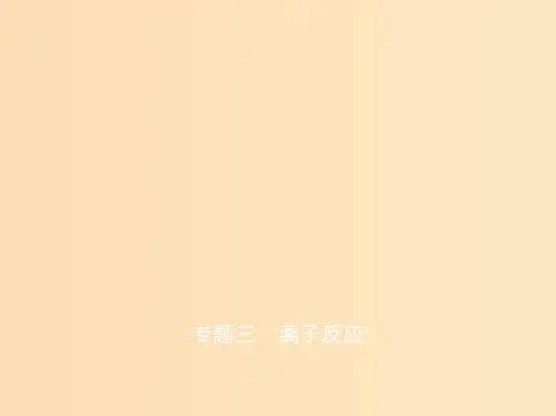 (A版)2019版高考化学总复习 专题三 离子反应课件