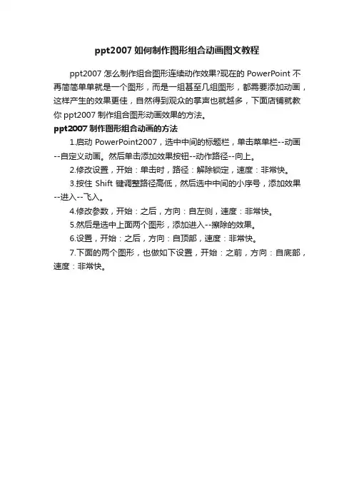 ppt2007如何制作图形组合动画图文教程
