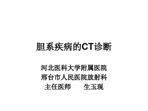 胆系疾病的CT诊断.pptx