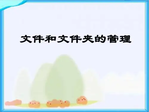 文件和文件夹的管理