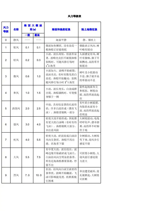 风力表
