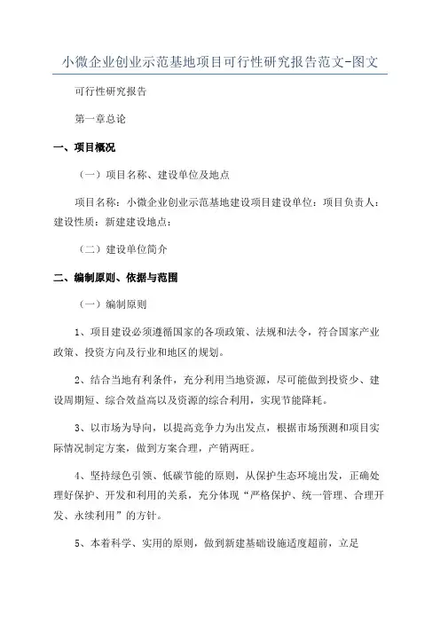 小微企业创业示范基地项目可行性研究报告范文-图文