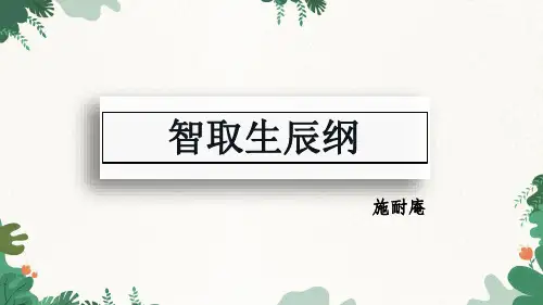 第22课《智取生辰纲》课件语文九年级上册