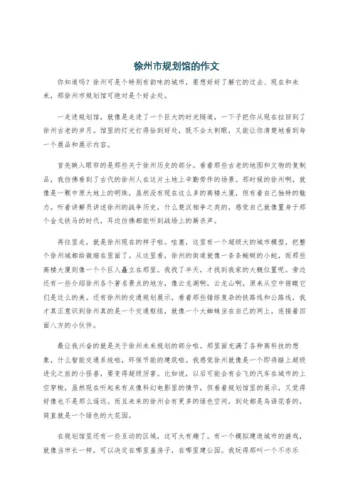 徐州市规划馆的作文