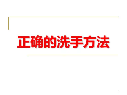 正确的洗手方法ppt课件
