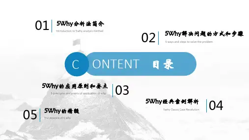 简洁大气生产培训系列课程-5why问题分析法讲课PPT演示课件