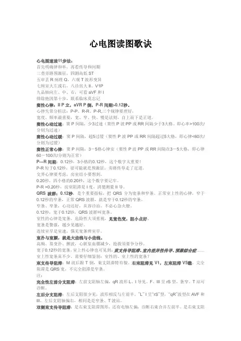 心电图读图歌诀