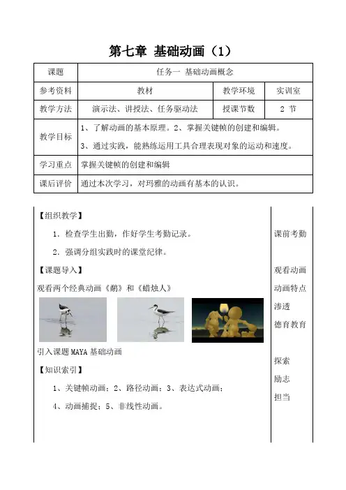 《MAYA基础动画》