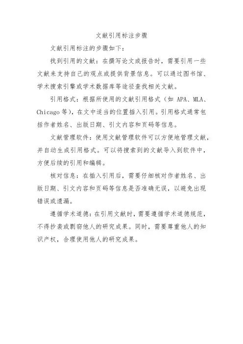 文献引用标注步骤