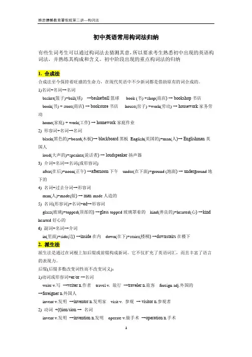 第二讲—构词法