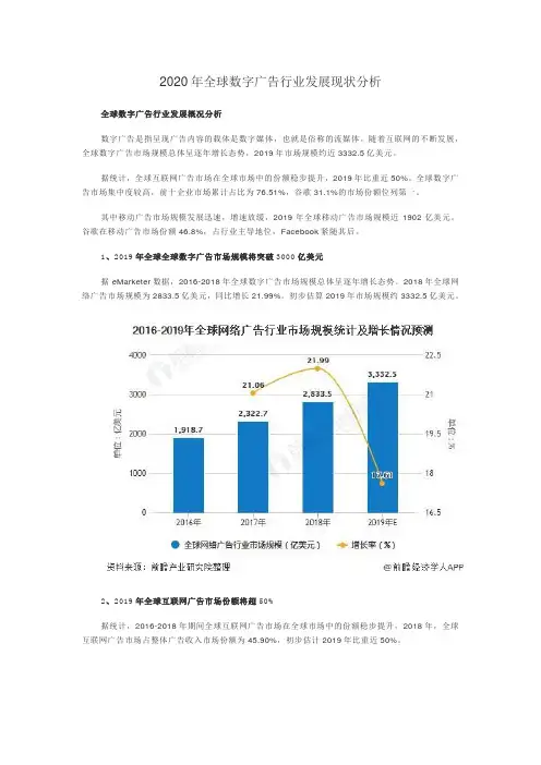 2020年全球数字广告行业发展现状分析