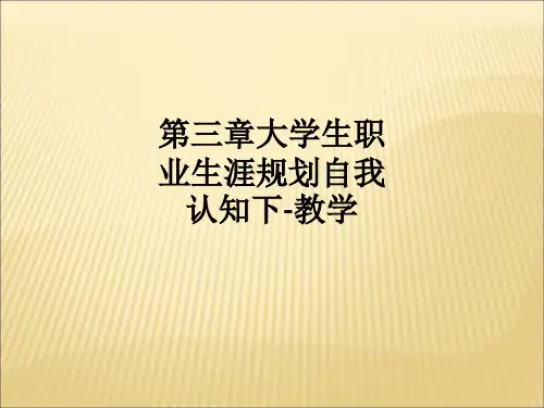 第三章大学生职业生涯规划自我认知下-ppt课件