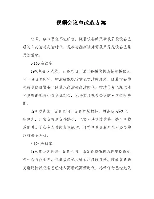 视频会议室改造方案
