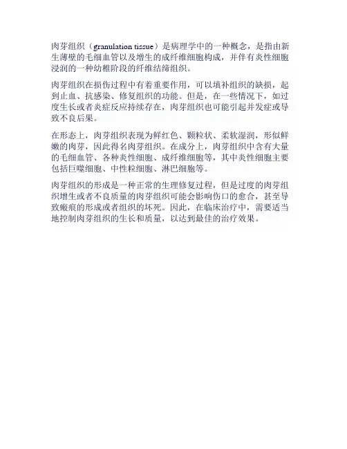 病理学名词解释肉芽组织