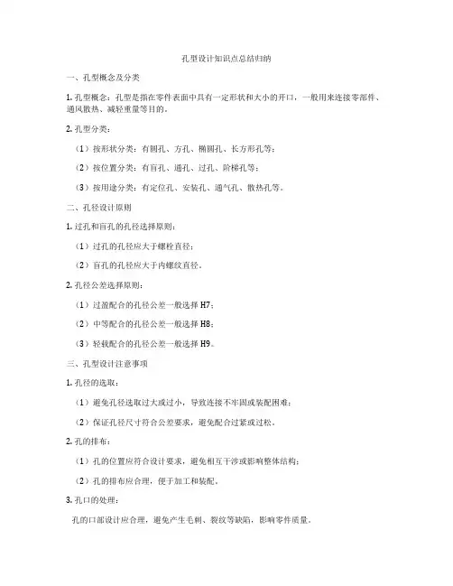 孔型设计知识点总结归纳