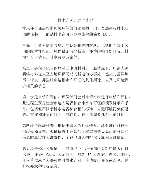 排水许可证办理流程