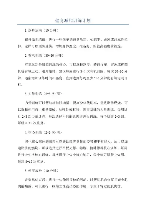 健身减脂训练计划