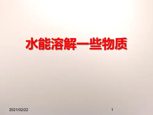 小学四年级上册科学 《水能溶解一些物质》溶解优质课件PPT