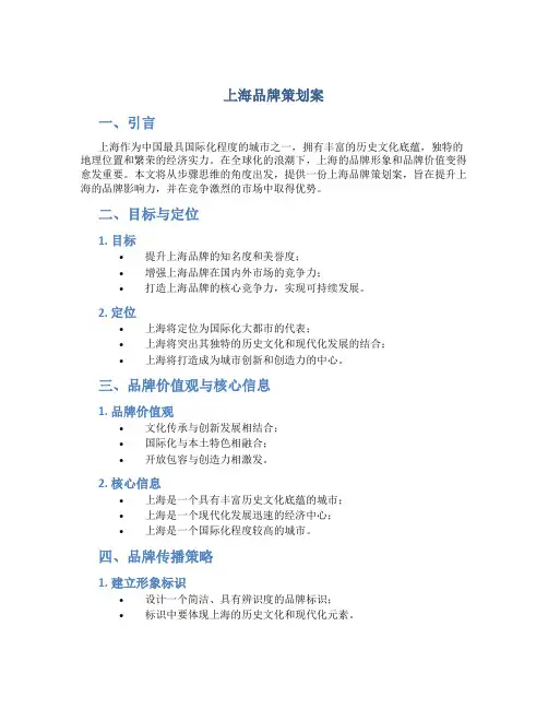 上海品牌策划案