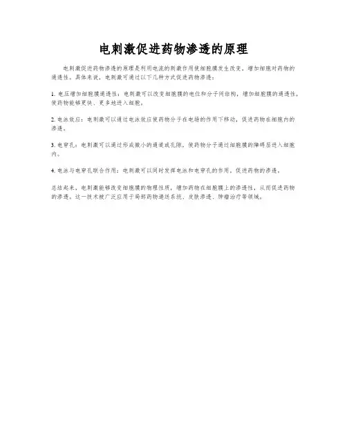 电刺激促进药物渗透的原理