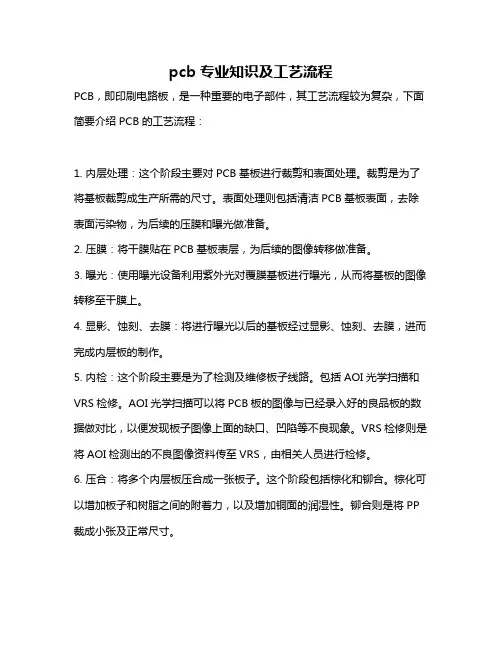 pcb专业知识及工艺流程