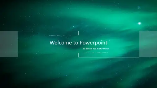星空背景动态科技感PPT模板