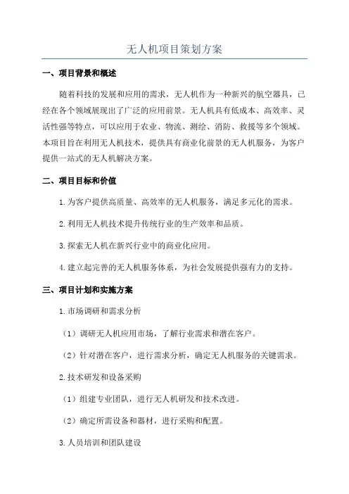 无人机项目策划方案