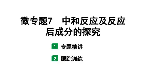 2024福建中考化学一轮复习 微专题7 中和反应及反应后成分的探究(课件)