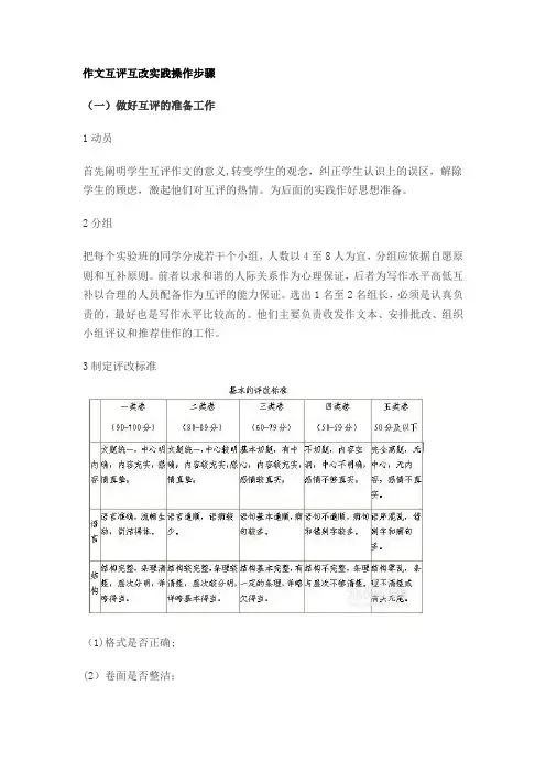 作文互评互改实践操作步骤