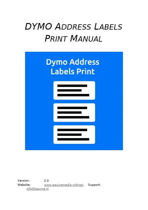 DYMO Address Labels Print Manual