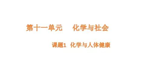11.1 化学与人体健康 课件(共42张PPT)(2024版)化学人教版九年级下册