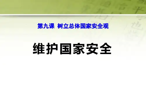 《维护国家安全》PPT优秀课件