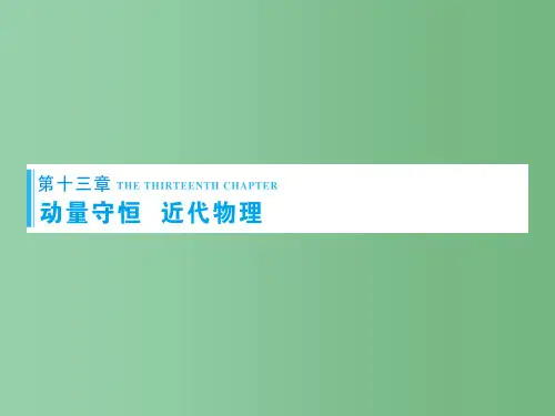 高考物理一轮复习 第十三章 第1节 动量定理 动量守恒定律