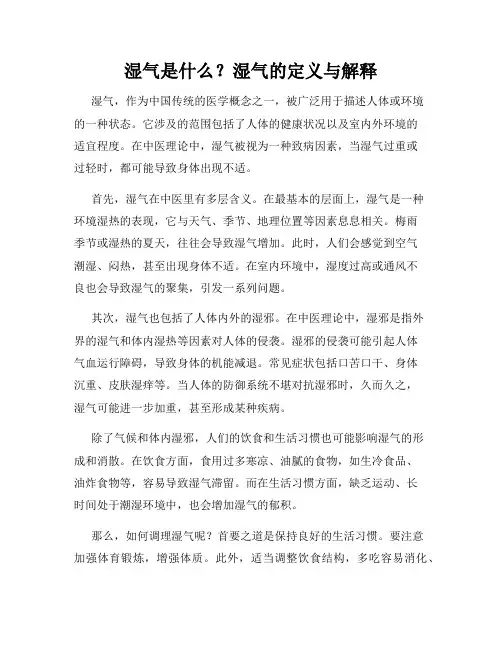湿气是什么？湿气的定义与解释