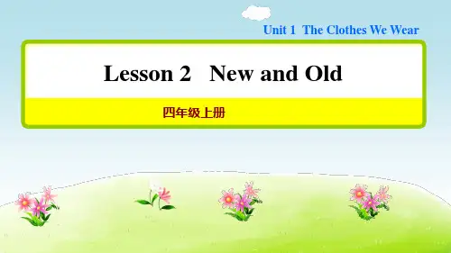 冀教版四年级英语上册Unit 1 Lesson 2 New and Old【习题课件】
