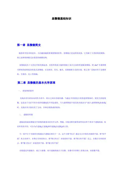 显微镜基础知识