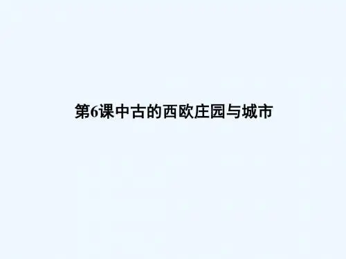 2018年秋九年级历史上册 第6课 中古的西欧庄园与城市讲义2 北师大版