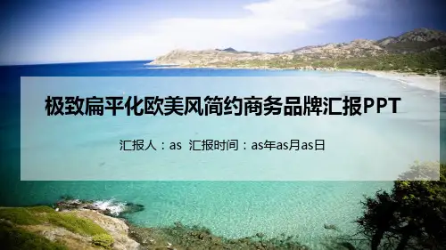 【精选】极致扁平化欧美风简约商务品牌汇报PPTppt精美模板